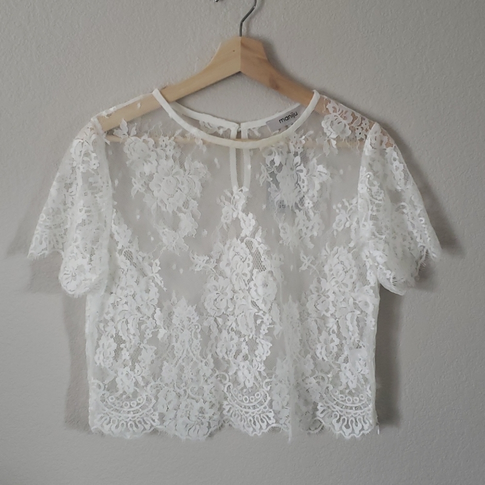 Maniju Lace Crop Top NWT XL
